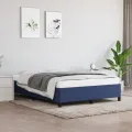 Cadre de lit Bleu 140 x 200 cm Tissu