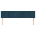 Têtes de lit 2 pcs Bleu foncé 100x5x78/88 cm Velours