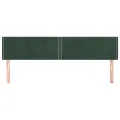 Têtes de lit 2 pcs Vert foncé 100x5x78/88 cm Velours