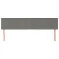 Têtes de lit 2 pcs Gris foncé 100x5x78/88 cm Tissu
