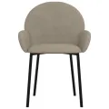 Chaises à manger lot de 2 Gris clair Velours
