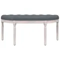 Banc Gris foncé 110,5x45x49 cm Velours