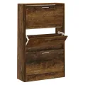 Armoire à chaussures Chêne fumé 63x24x103 cm Bois d'ingénierie