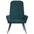 Chaise de relaxation Bleu Velours