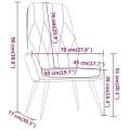 Chaise de relaxation Bleu Velours