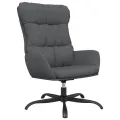Chaise de relaxation Gris foncé Tissu