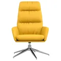 Chaise de relaxation Jaune moutarde Tissu