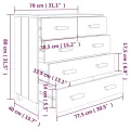 Buffet HAMAR Marron miel 79x40x80 cm Bois massif de pin