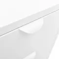Buffet Blanc 75x35x70 cm Acier et verre trempé