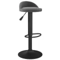 Tabouret de bar Gris foncé Velours