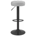 Tabourets de bar lot de 2 gris velours