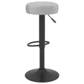 Tabourets de bar lot de 2 gris velours