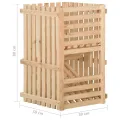 Boîte à pommes de terre 50x50x50 cm Bois de pin solide