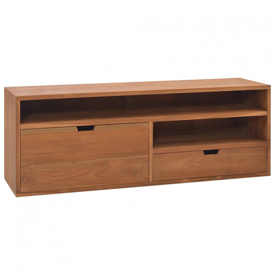 Meuble TV 110x30x40 cm Bois de teck massif