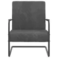 Chaise cantilever Gris foncé Velours