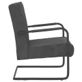 Chaise cantilever Gris foncé Velours