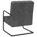 Chaise cantilever Gris foncé Velours