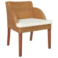 Chaises à manger avec coussins lot de 2 rotin naturel
