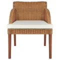 Chaises à manger avec coussins lot de 2 rotin naturel