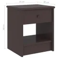 Table de chevet Marron foncé 35x30x40 cm Bois de pin massif