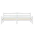 Cadre de lit Blanc Bois de pin massif 180x200 cm