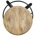 Tabourets de bar lot de 2 52 cm bois de manguier massif