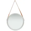 Miroir mural avec sangle 50 cm Argenté