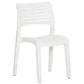 Chaises de jardin 2 pcs Blanc Polypropylène