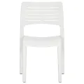 Chaises de jardin 2 pcs Blanc Polypropylène
