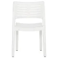 Chaises de jardin 2 pcs Blanc Polypropylène