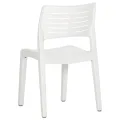 Chaises de jardin 2 pcs Blanc Polypropylène