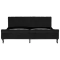 Cadre de lit Noir Velours 180 x 200 cm