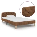 Cadre de lit Marron Similicuir daim 90 x 200 cm