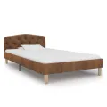 Cadre de lit Marron Similicuir daim 90 x 200 cm
