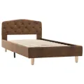 Cadre de lit Marron Similicuir daim 90 x 200 cm