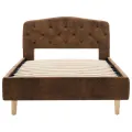 Cadre de lit Marron Similicuir daim 90 x 200 cm