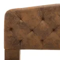 Cadre de lit Marron Similicuir daim 90 x 200 cm