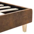 Cadre de lit Marron Similicuir daim 90 x 200 cm