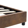 Cadre de lit Marron Similicuir daim 120 x 200 cm