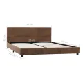 Cadre de lit Marron Similicuir daim 120 x 200 cm