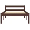 Cadre de lit Marron foncé Bois de pin massif 100 x 200 cm