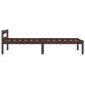 Cadre de lit Marron foncé Bois de pin massif 100 x 200 cm