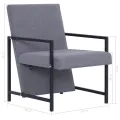 Fauteuil Gris clair Tissu