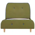 Cadre de lit Vert Tissu 90 x 200 cm