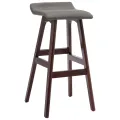 Tabourets de bar lot de 2 gris foncé tissu