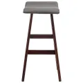 Tabourets de bar lot de 2 gris foncé tissu