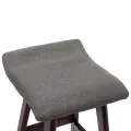 Tabourets de bar lot de 2 gris foncé tissu