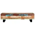 Table basse 120x50x30 cm Bois de récupération solide et acier