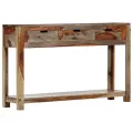 Table console avec 3 tiroirs 120x30x75 cm Bois massif