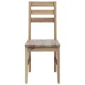 Chaises à manger lot de 2 bois d'acacia solide